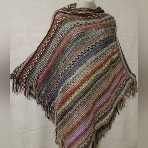 Multicolor women's poncho